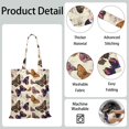 thumbnail image 5 of Watercolor Butterfly Floral Canvas Tote Bag – Romantic Nature-Inspired Reusable Cotton Shopping Bag with Artistic Fantasy Garden & Starry Sky Design for Women, Teens, Aesthetic Gift Lovers, 5 of 7