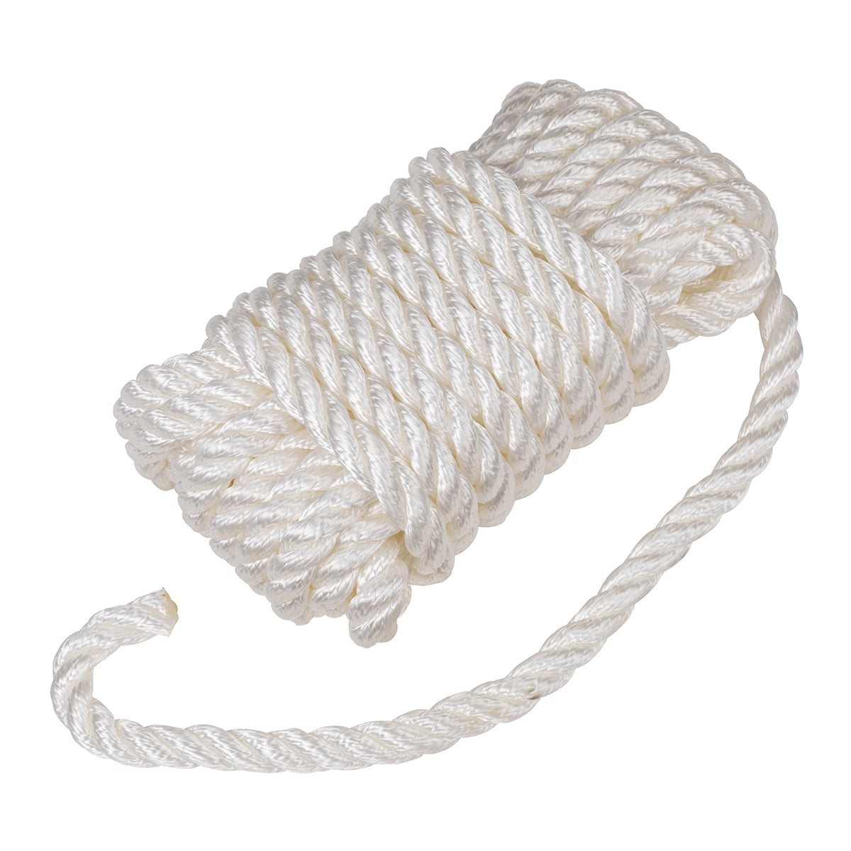 (2 pack) Ozark Trail Twisted Nylon Marine Dock Line 1/2 in x 25 ft 850 lb Capacity Spliced Eye