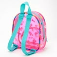 thumbnail image 2 of Claire's Pink Translucent Backpack Summer Pattern Teal Accents, 2 of 2
