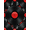 Black Red, Pattern 16, variant on ODIKA Music Glossy Note Grooved Disc Round Scattered Musical Movie for Home Office, Gaming Room, Under Desk, Non-Slip Chair-Friendly