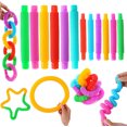 thumbnail image 1 of Tubo elástico sensorial Pop Tube Oso de Fresa Color corrugado Juguete, 1 of 6