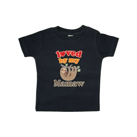 

Inktastic Mamaw Sloth Loves Me Gift Baby Boy or Baby Girl T-Shirt