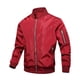 thumbnail image 2 of Hombres Cremallera Moda Casual Béisbol Ropa Chaqueta Abrigo Suelto Outwear Abrigo Pompotops  oipoqjl12853, 2 of 3