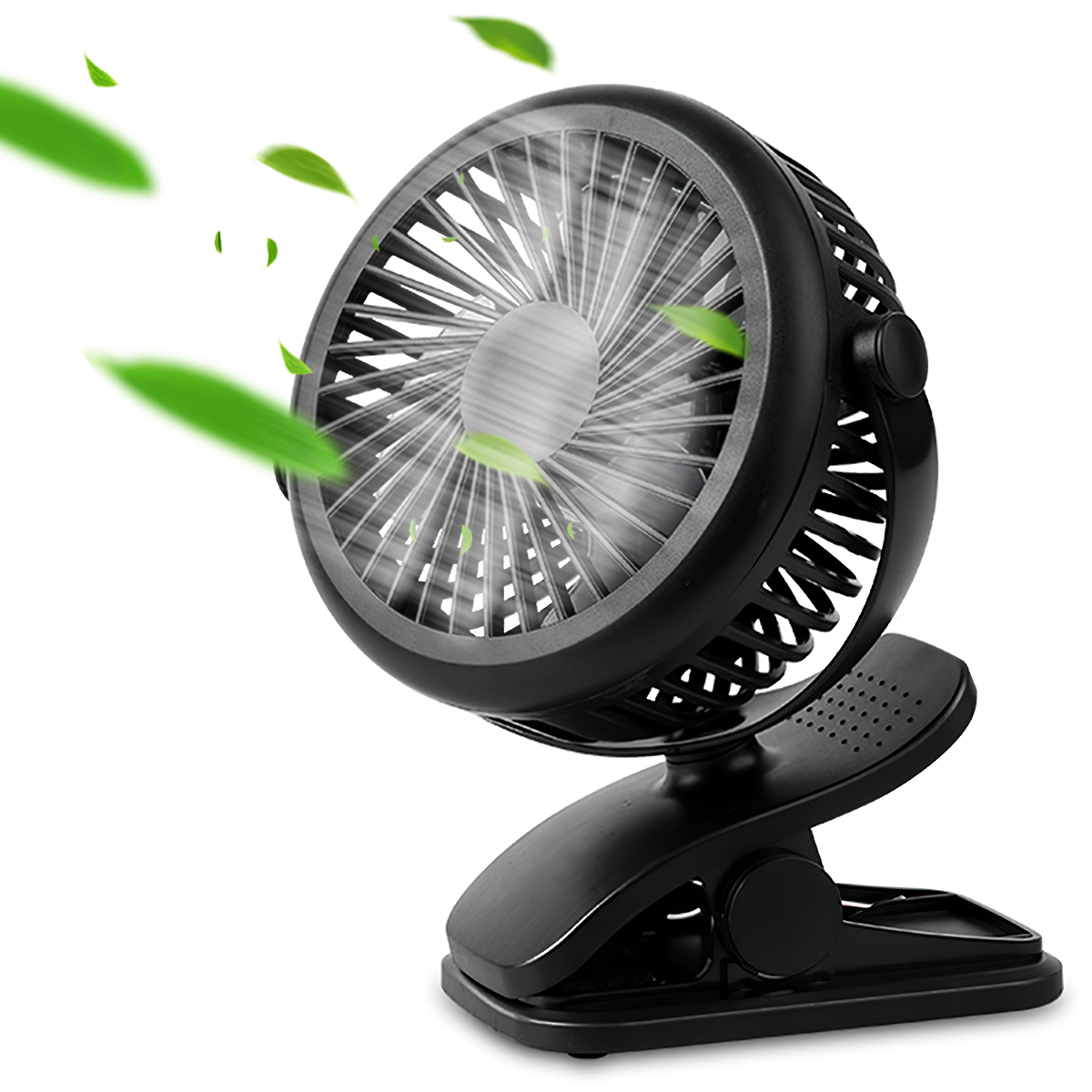 Portable Clipon USB Fan 3 Speed 360 Degree Rotation Desk Fan for Home