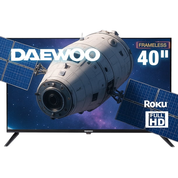 Daewoo Smart TV 40 pulgadas Full HD LED Roku TV Dolby Audio WiFi 2 HDMI 2 USB AV Netflix YouTube Prime Video Modelo DAW40FR