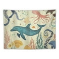 thumbnail image 5 of BCIIG Dolphin Octopus Tapestry Wall Hanging Unique Style Graphic Tapestries Home Decor for Living Room Bedroom Dorm 40x30inch, 5 of 6