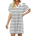 thumbnail image 3 of KISSMODA Womens Summer T Shirt Dress Casual Short Sleeve Beach Cover Up Tunic Tops with Pockets, 3 of 5