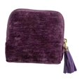 thumbnail image 3 of Estuche organizador de joyas de viaje pequeño, elegante, con cadenas y brazaletes. Violeta oscuro, 3 of 6