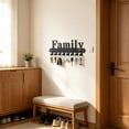 thumbnail image 6 of Naittoop Black Metal Key Holder with 8 Hooks 11in Wall Mounted Family Key Rack Iron Storage Shelf Modern Entryway Decor Hook for Keys Accessories Multi Use Hanger, 6 of 6