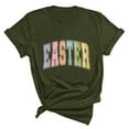 thumbnail image 1 of Plebaso T-Shirts de Pâques pour Femmes Manches Courtes Graphiques Hauts Imprimés Décontractés Mode pour Femmes, 1 of 6
