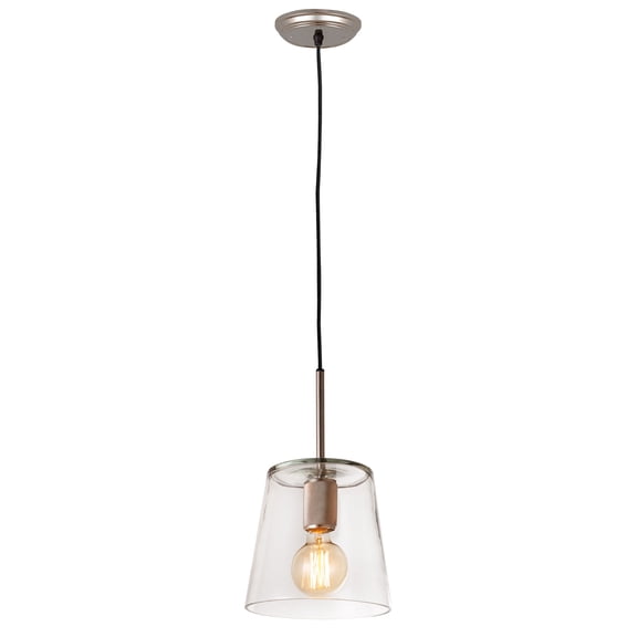 Elk Home Netta 8-inch Wide 1-Light Mini Pendant in Satin Nickel