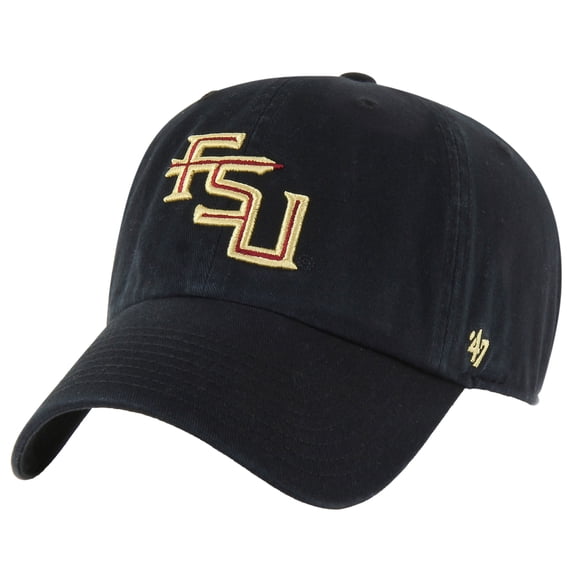 Men's '47 Black Florida State Seminoles Clean Up Adjustable Hat