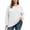 White, variant on cocolona Womens Plus Size Sweaters Oversized Crew Neck Long Sleeve Ribbed Shirts Casual Fall LightWeight Tops