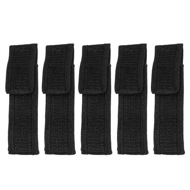 Miangastore 5 Pcs Étui de Lampe de Poche en Tissu Sac de Torche Électrique Mini Sac de Rangement pour Torche (Noir)