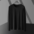 thumbnail image 4 of Beugl True Classic Tees Men, Mens Thermal Underwear Tops Fleece Lined Long Sleeve Shirt Lightweight Base Layer Undershirt Mens Graphic T Shirts for Man Black L, 4 of 5