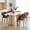 Brown, variant on 2-Pack Mid Century Modern Faux Leather Dining Chairs with Curved Open Back, Upholstered Kitchen & Dining Room Chairs, Barrel Back Accent Chairs with Metal Legs, Black