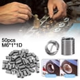 thumbnail image 2 of Carroterr 50pcs Stainless Steel Coiled Wire Helical Screw Thread M6 X 1.0 Inserts M6 M0N9, 2 of 8