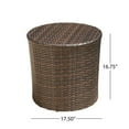 thumbnail image 7 of Noble House Keaton Outdoor Wicker Barrel Side Table in Multibrown, 7 of 7