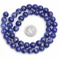 thumbnail image 4 of K-KED Natural Blue Lapis Lazuli Gemstone Round Beads 15'' 6mm 8mm 10mm 12mm-10 mm, 4 of 6