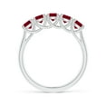 thumbnail image 2 of ANGARA Natural Half Eternity Five Stone 1.4 ct Ruby Wedding Band in 14K White Gold for Women (Size-3.8mm) | July Birthstone Jewelry for Her | Natural Ruby Rings, 2 of 10