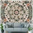 thumbnail image 4 of Creowell  Sketched Floral Medallion Tapestry, Bohemian Mandala Wall Hanging Tapestries, Indian Art Print Mural for Bedroom Living Room Dorm Home Décor 50x40inch, 4 of 6