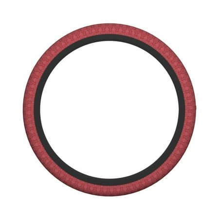 XMXY Car Steering Wheel Cover, Red Vintage Damask Design Non-Slip Jeep Truck Universal Elastic Steering Wheel Protector 15 inch