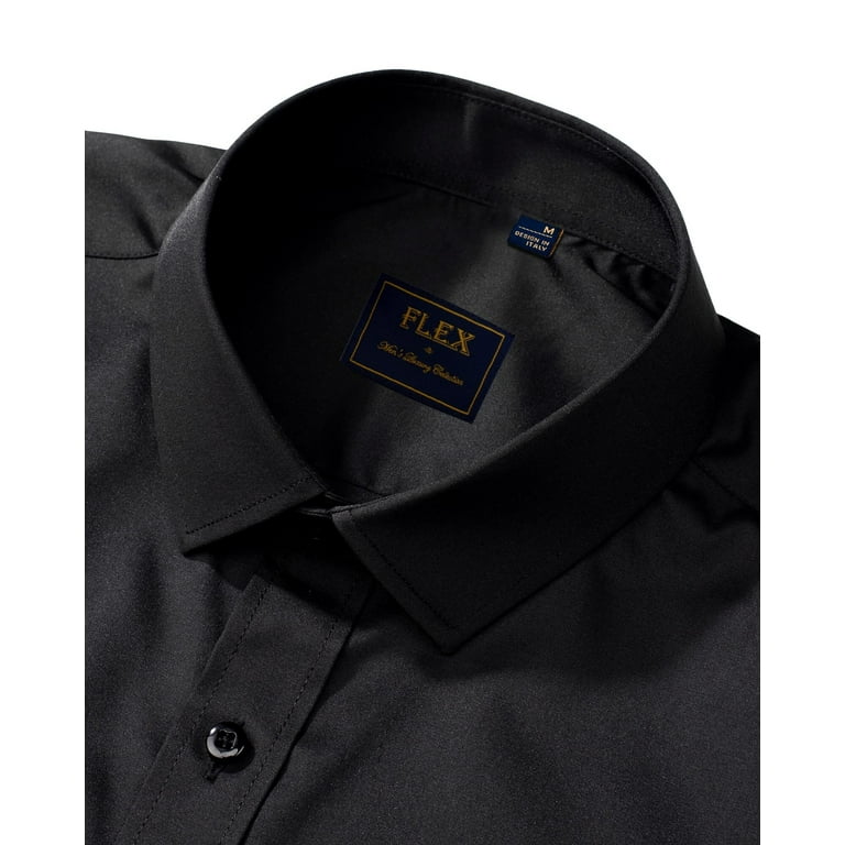Alimens & Gentle Men's Long Sleeve Dress Shirt Wrinkle-Free Button Down Shirts  Slim Fit 