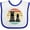 White and Royal, variant on Inktastic Chess Player Retro Sunset Boys or Girls Baby Bib