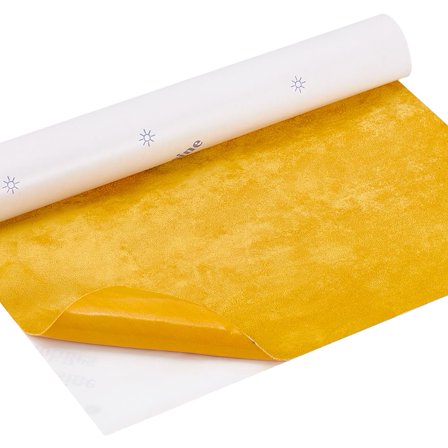 1.64 Yards Stretch Car Interior Wrap 12.44inch Self-Adhesive Car Wrapping Film Suede Fabric Wrap for DIY Craft Handmade Gold Fibre