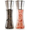 thumbnail image 4 of Linnome Refillable Stainless Steel Pepper Salt Grinder Set Adjustable Coarseness Glass Body Spice Mill Needs, 4 of 9