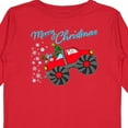 thumbnail image 4 of Inktastic Merry Christmas Santa Drives a Monster Truck Boys or Girls Long Sleeve Toddler T-Shirt, 4 of 5