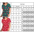 thumbnail image 1 of Uniforme de enfermería de Navidad para mujer, camiseta de manga corta, blusa de Navidad, camisetas con cuello en V LingWen 8390611461973, 1 of 1