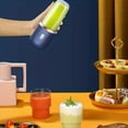 thumbnail image 4 of 1set-New portable juicer with 2 cups, USB rechargeable mini blender, fresh juicer cup, personal sized smoothie blender (blue), 4 of 7