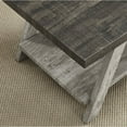thumbnail image 2 of Roundhill Furniture Ethens Contemporary Two-Tone Wood Shelf Side Table in Weathered Walnut and Gray, 2 of 6