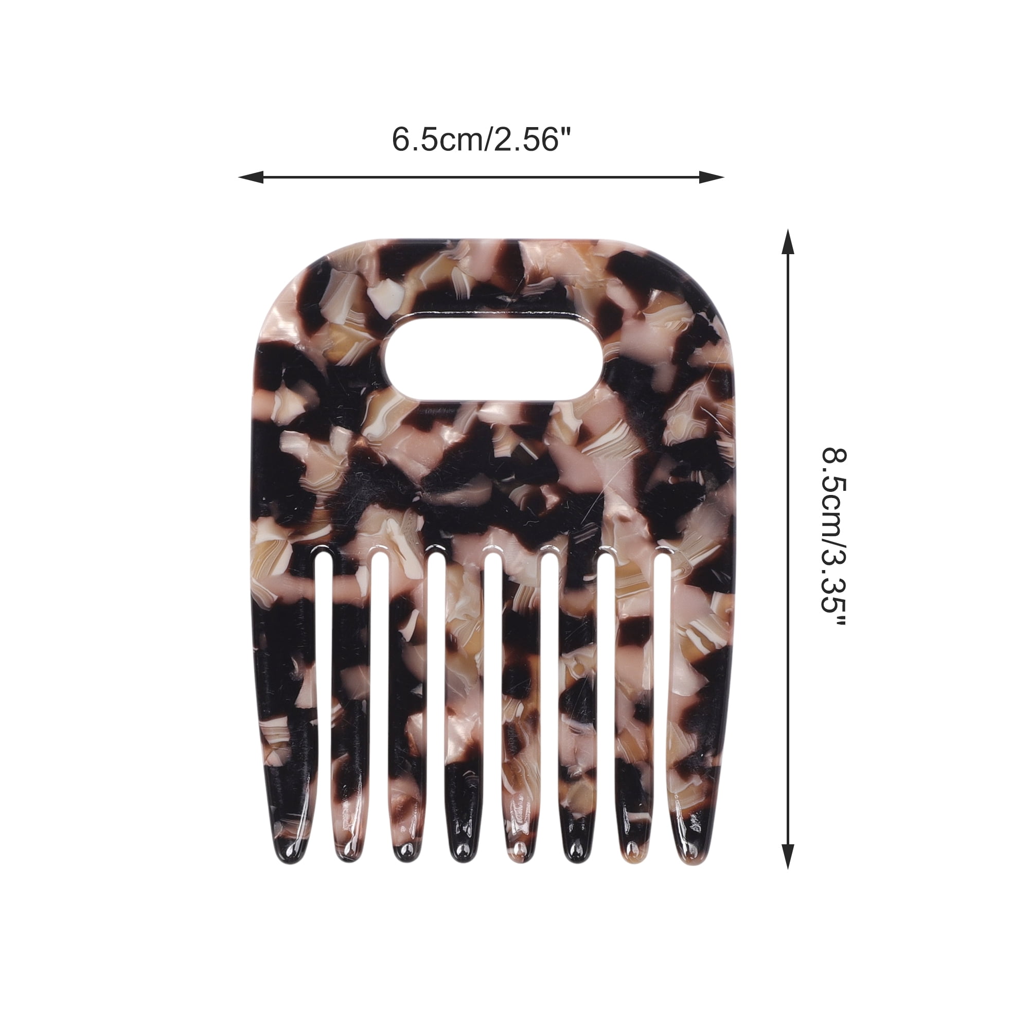 Unique Bargains 1 Piece Women Durable Vintage Acetate Comb for Curly Hair Colorful