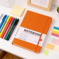 thumbnail image 6 of Hyknon A5 Lined Notebook Hardcover Thick Journal Notebooks College Ruled Paper Writing Composition for Work Classroom Business Supplies, Orange, 6 of 7