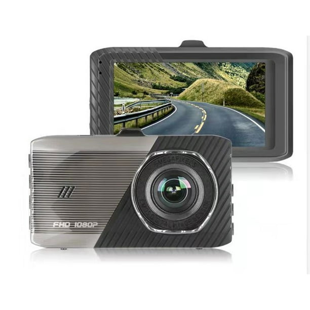 Pisexur Accesorios para coches, Electrónica para cochesCámara de salpicadero WDR de 3 pulgadas y 140° con gran angular, HD 1080P, visión nocturna, lente de circulación automática, cámara montada en e