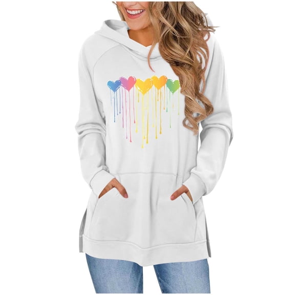 Craaazy Women's Oversized Hoodies Tie Dye Gradient Casual Sweatshirts Gifts