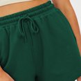 thumbnail image 5 of Jacenvly New Casual Shorts for Women Summer Solid Color Drawstring Elastic Quarter Shorts Pants Quick Drying High Waistfashion Swim Shorts for Women Green, 5 of 8