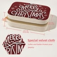 thumbnail image 5 of Christmas Velvet Portable Jewelry Organizer Box with Removable Compartment - Gift and Jewelry Display, 5 of 7