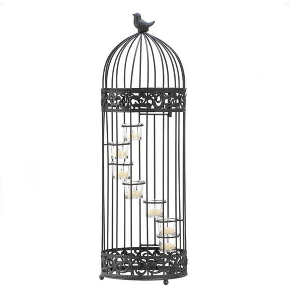 2 BIRDCAGE SPIRAL STAIRCASE TEALIGHT CANDLE HOLDER WEDDING CENTERPIECES 28" TALL DECORATIONS
