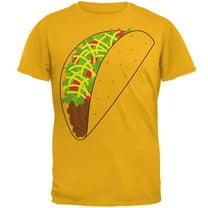 Halloween Taco Food Costume Mens T Shirt Gold 3X-LG