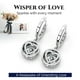 thumbnail image 4 of Pendientes SIGALIT Moissanite Halo Solitaire S925 Plateados, 4 of 8