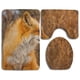 thumbnail image 1 of ABPHQTO Fondo De Pantalla De Red Fox Juego de alfombras de baño de 3 piezas Alfombra de baño Alfombra de contorno y tapa de inodoro, 1 of 2