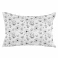 thumbnail image 2 of Gray Spring Floral Standard Size Pillow Cover,Pillowcase Protectors with Zipper,Breathable Decorative Throw Pillow Case Cover,Summer Botanical Floral Watercolor Pillow Shams for Couch Sofa 20x26Inch, 2 of 8