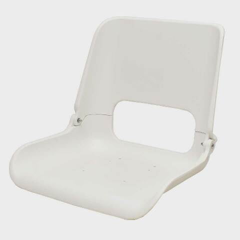 Wise Boat Fold-Down Seat 8WD136LS-710 | White High Back Clam Shell