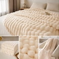 thumbnail image 4 of Throw Blanket Ribbed Striped Plush 47x83 Inches Washable for Couch Sofa Bed, 4 of 7