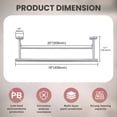 thumbnail image 6 of WOWOW 20 in. Stainless Steel Double Towel Bars for Bathroom, Wall Mount Towel Holder in Brushed Nickel, 6 of 7