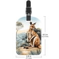 thumbnail image 6 of Square 2Pack PU Leather Kangaroo Cruise Luggage Tag with Privacy Cover and Name ID Tag for Travel Handbags Backpacks Luggage Tags, 6 of 6