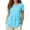 Blue*, variant on RUTAYY Women's T-Shirts Loose Solid Color Crew Neck Short Sleeve Pleated Tees Comfortable Breathable Chic Holiday Tops